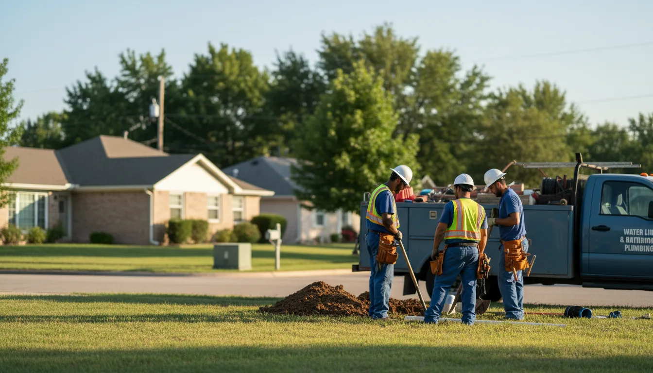 Residential water line and bathroom plumbing service in Lee, MA